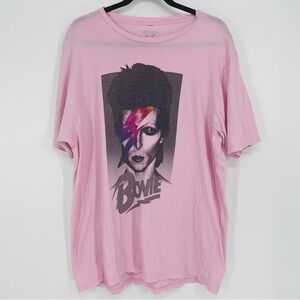 David Bowie Pink Graphic T-Shirt Men’s XL Vintage Style Band Tee